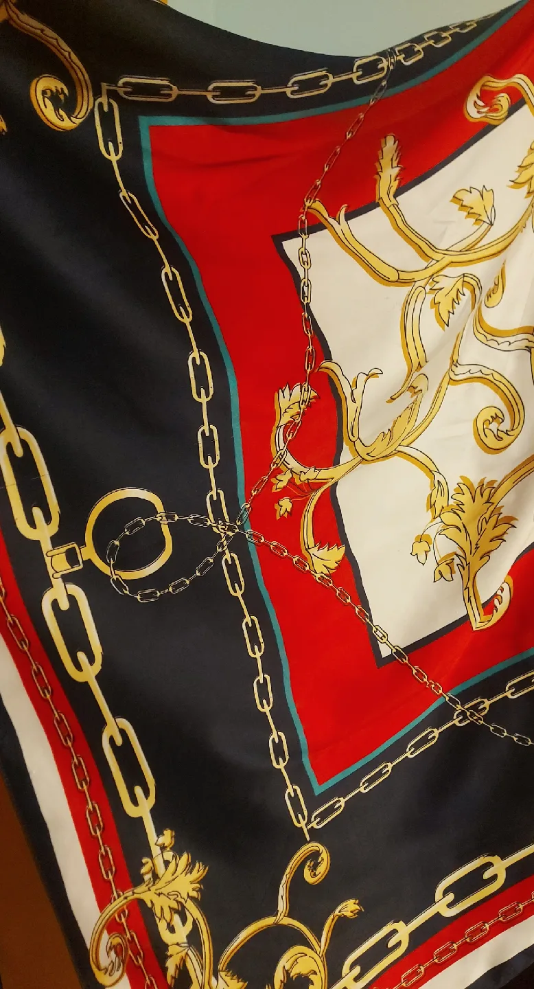 Patterned Silk Vintage Scarf image indicator(2)