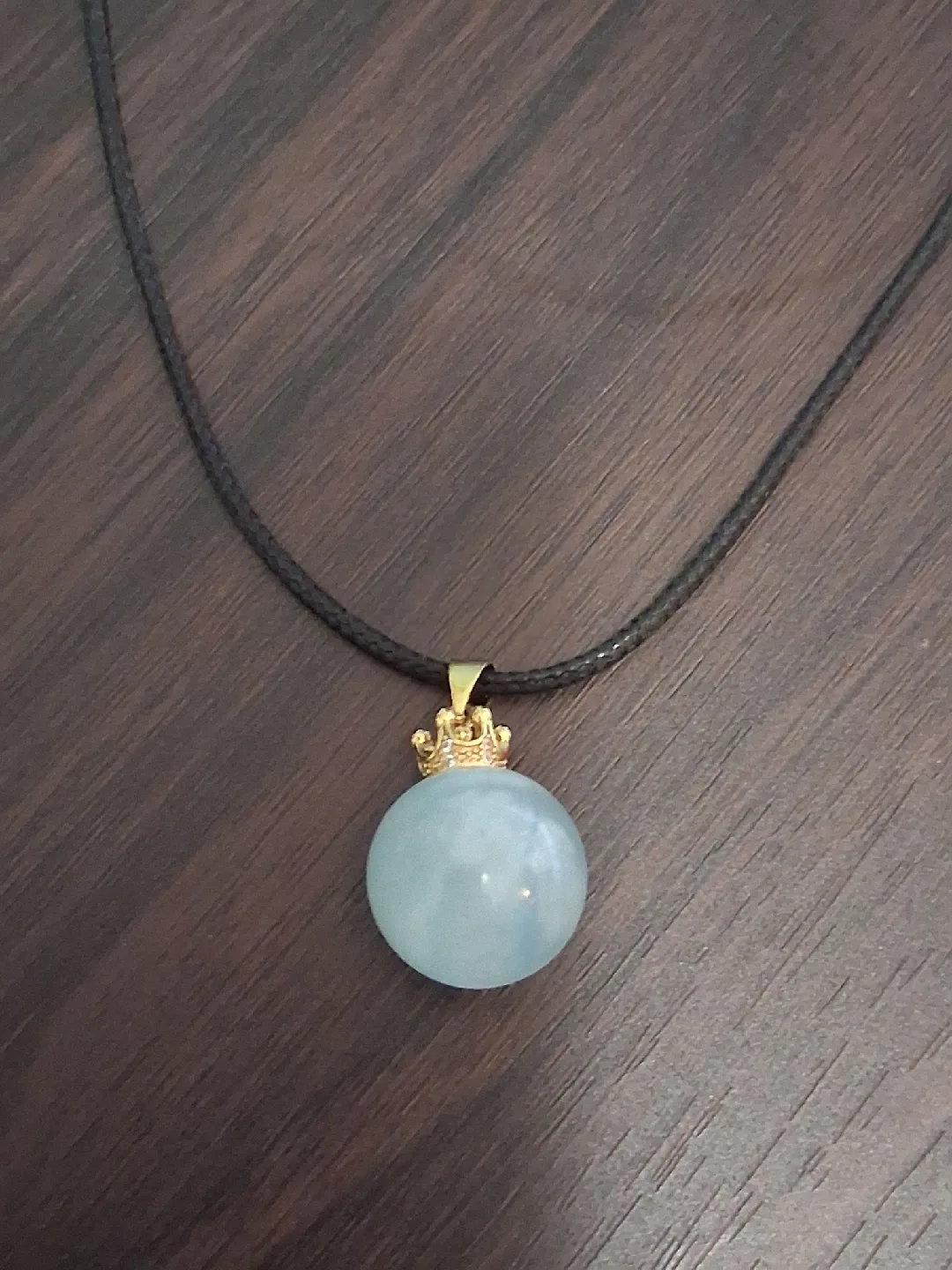 Prehnite Stone Pendant Necklace thumbnail