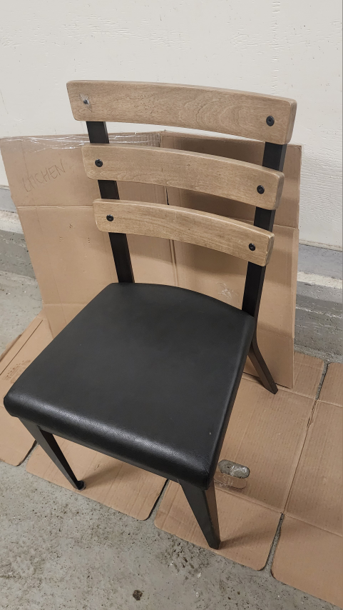 Wood and Black Metal Kitchen Chair - photo 4