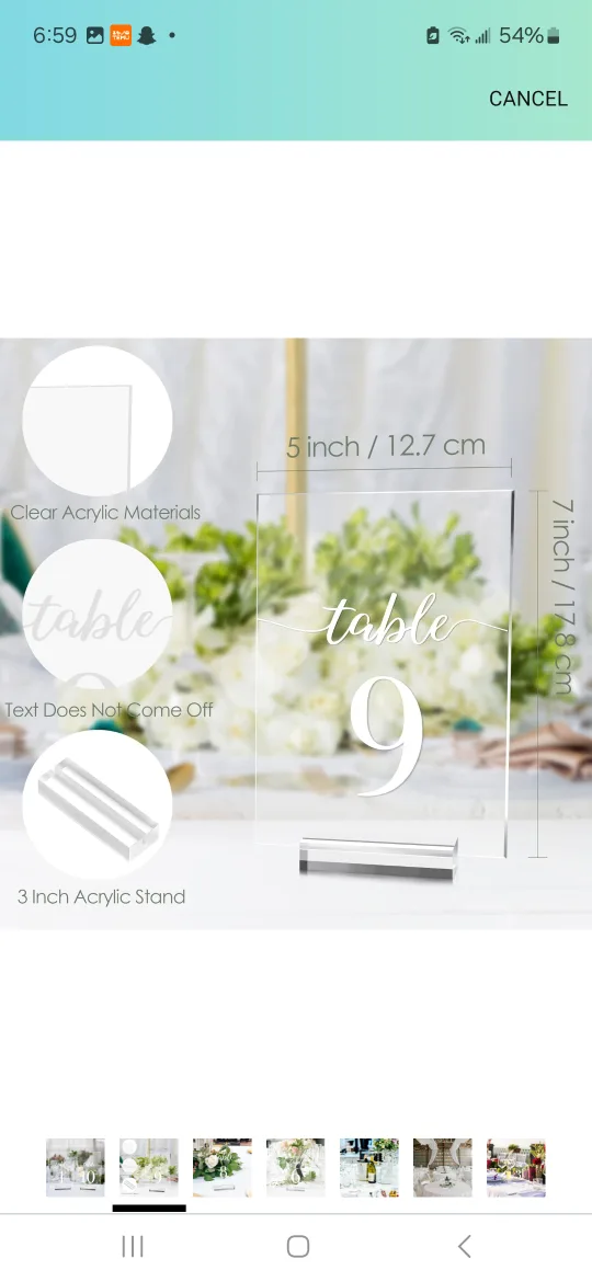 Acrylic Table Numbers 1-10 image indicator(2)