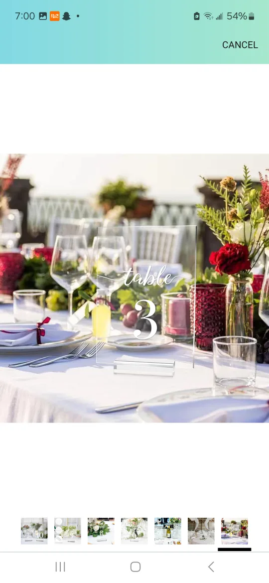 Acrylic Table Numbers 1-10 image indicator(3)