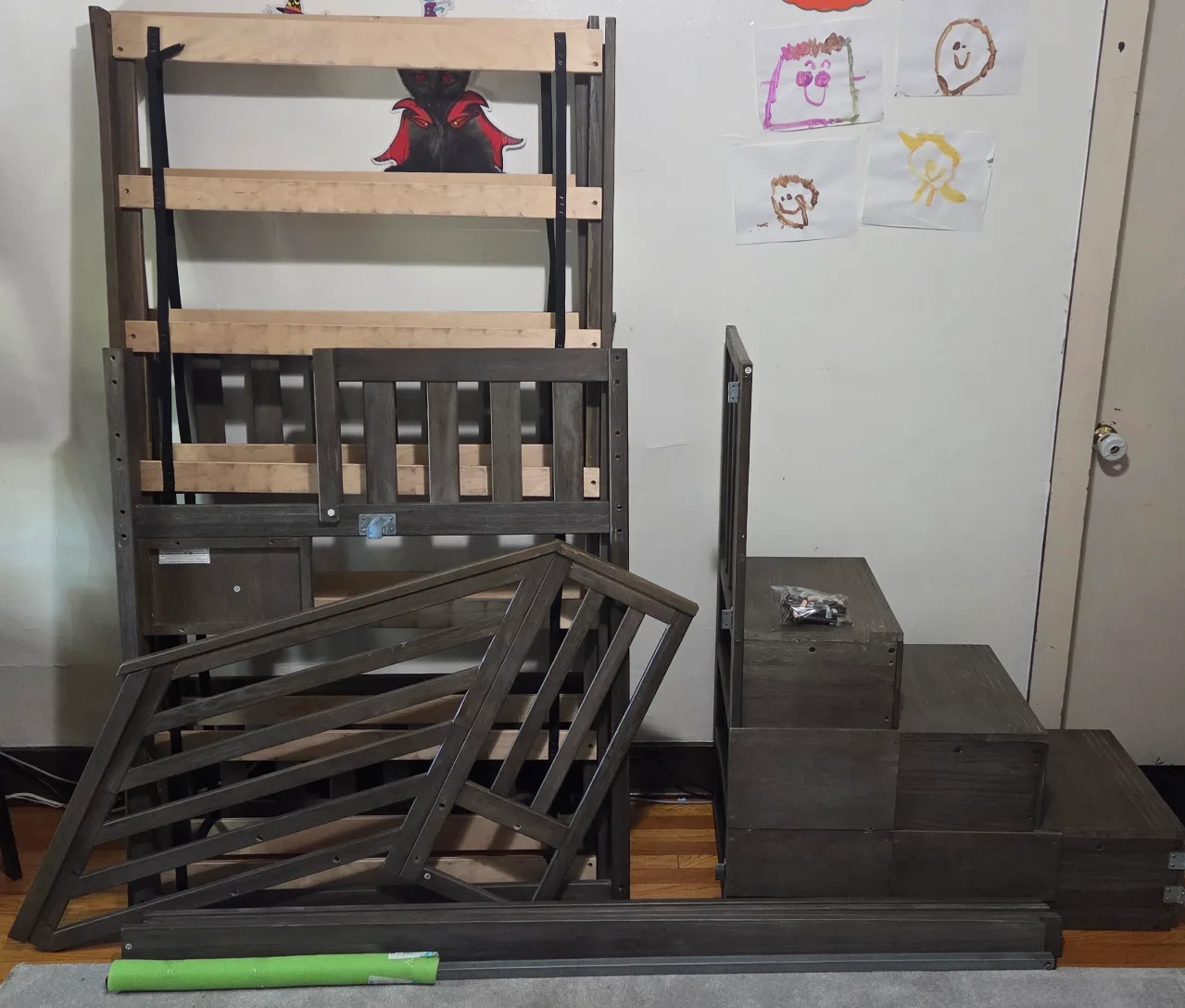 Maxwood Furniture Low double twin Bunk Bed with Stairs image indicator(7)