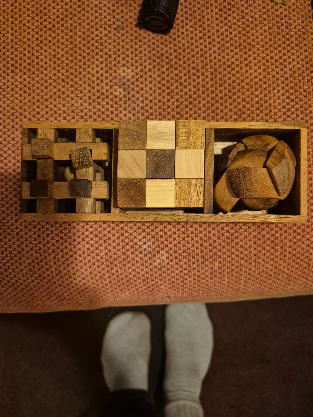 Wooden Burr Puzzles Set w/ Box thumbnail