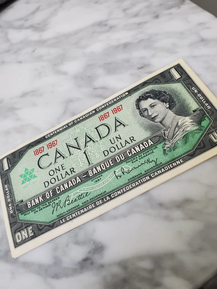 1967 Canadian One Dollar Bill thumbnail