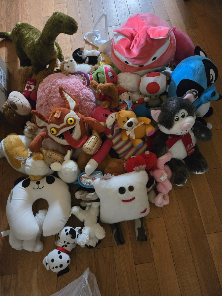 Bag of stuffed animals