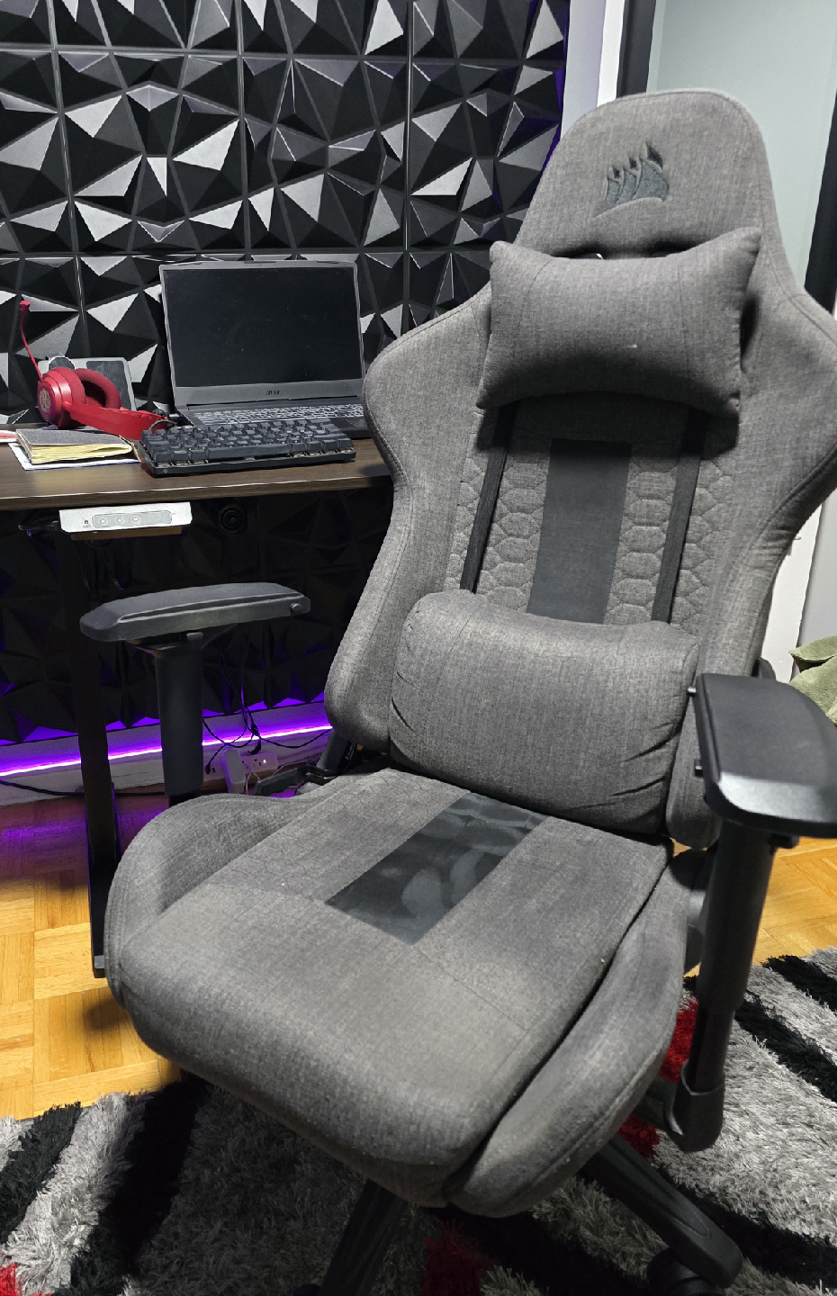 Corsair TC 100 Gaming Chair - Grey Fabric - photo 2