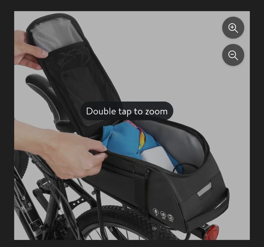 8L Motorcycle Tail Bag - Black image indicator(3)