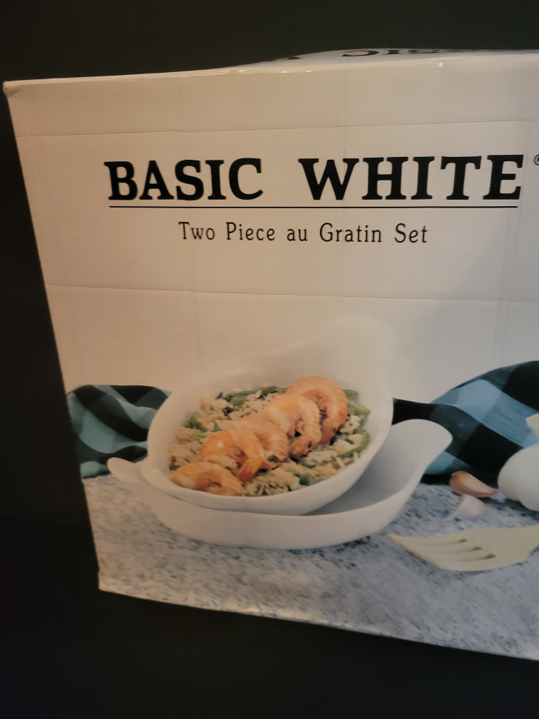 Basic White Two Piece au Gratin Set