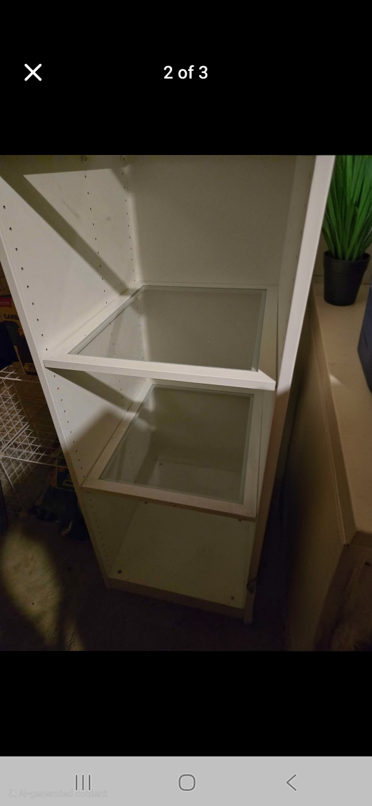 7.5 Foot tall Storage unit w/ 5 Glass Shelves - photo 2