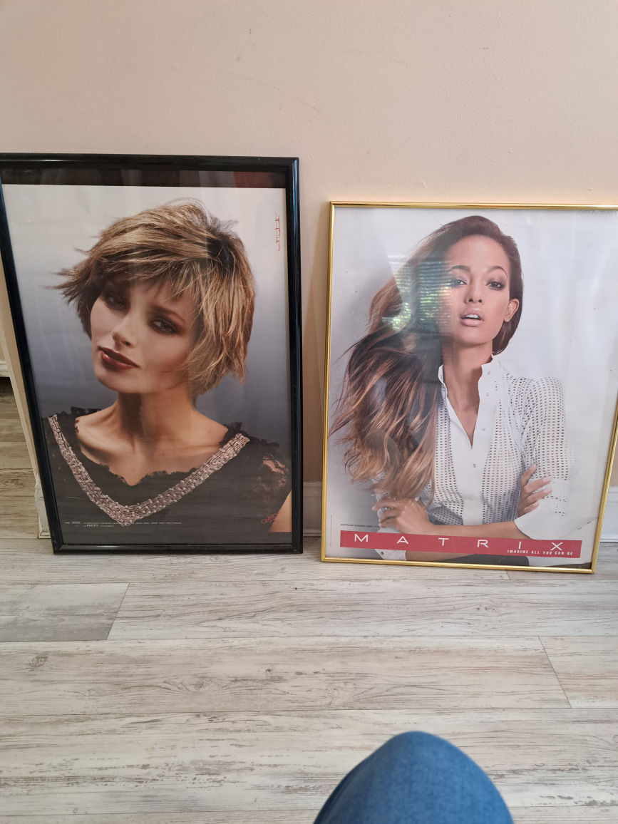Framed Matrix & Hair Model Posters
