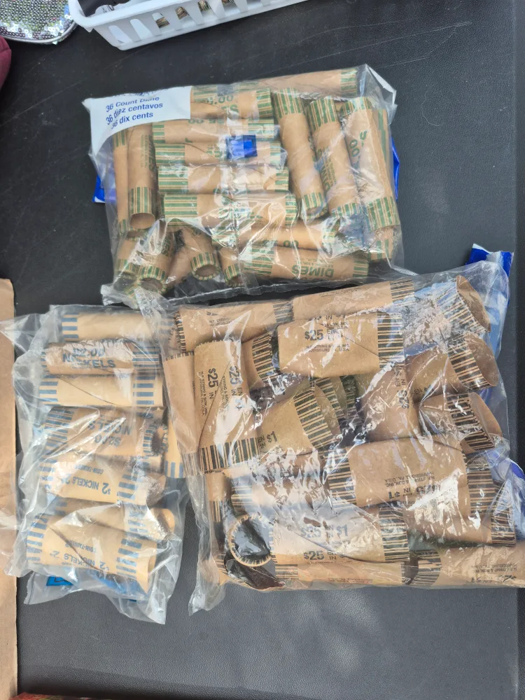Coin Rolls - Dimes, Nickels, Quarters price for all thumbnail