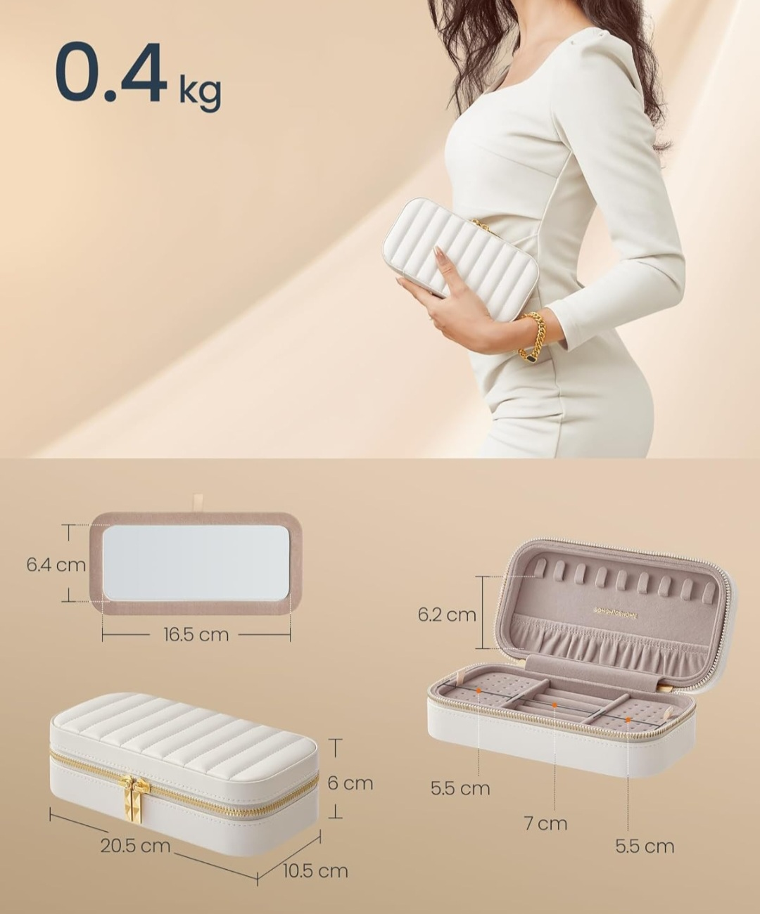 SONGMICS HOME Jewellery Box - Portable & Stylish! - photo 5