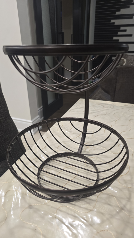 Two-Tier Metal Fruit Basket and paper towel holder $10 for both - photo 4