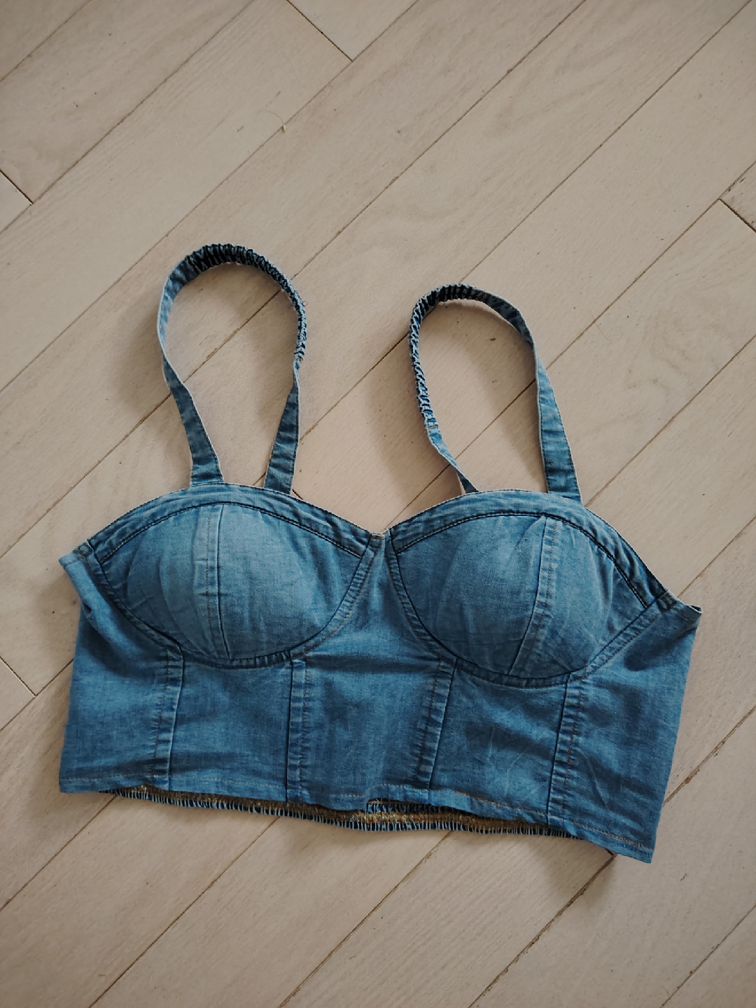 B.O.G Collect Denim Bustier - Size L - photo 2