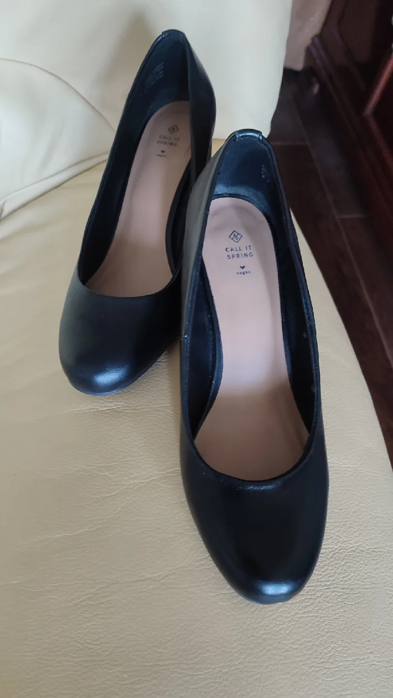 Call It Spring Black Wedge Heels size 8 thumbnail