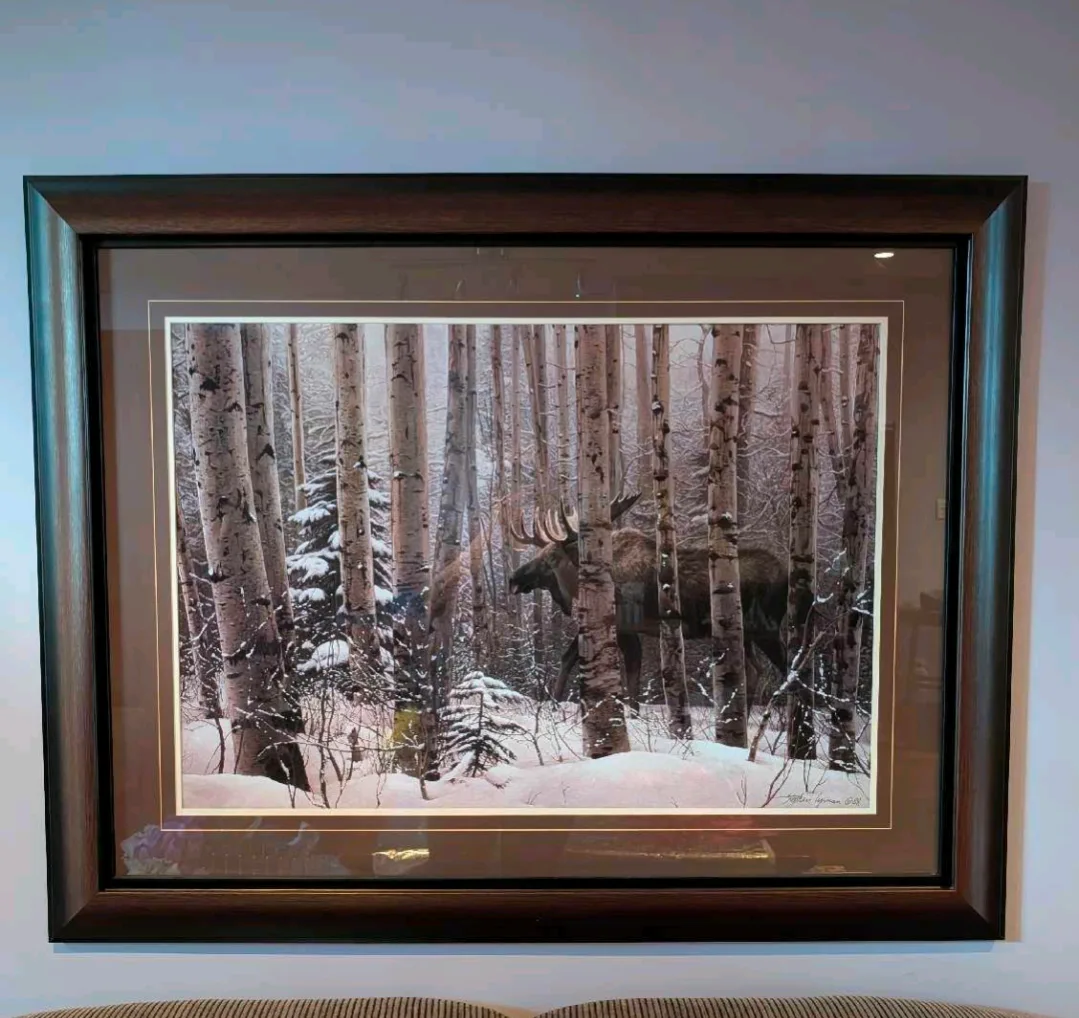 Stephen Lyman "A Walk in the Woods" Framed Art 43" x 31" thumbnail