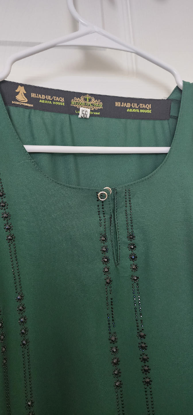 🌿 Elegant Dark Green Abaya – Size 56 – Made in Dubai 🌿 - photo 4