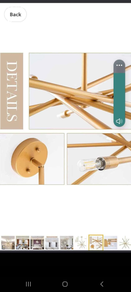 Gold Sputnik Chandelier brand new in box - photo 2