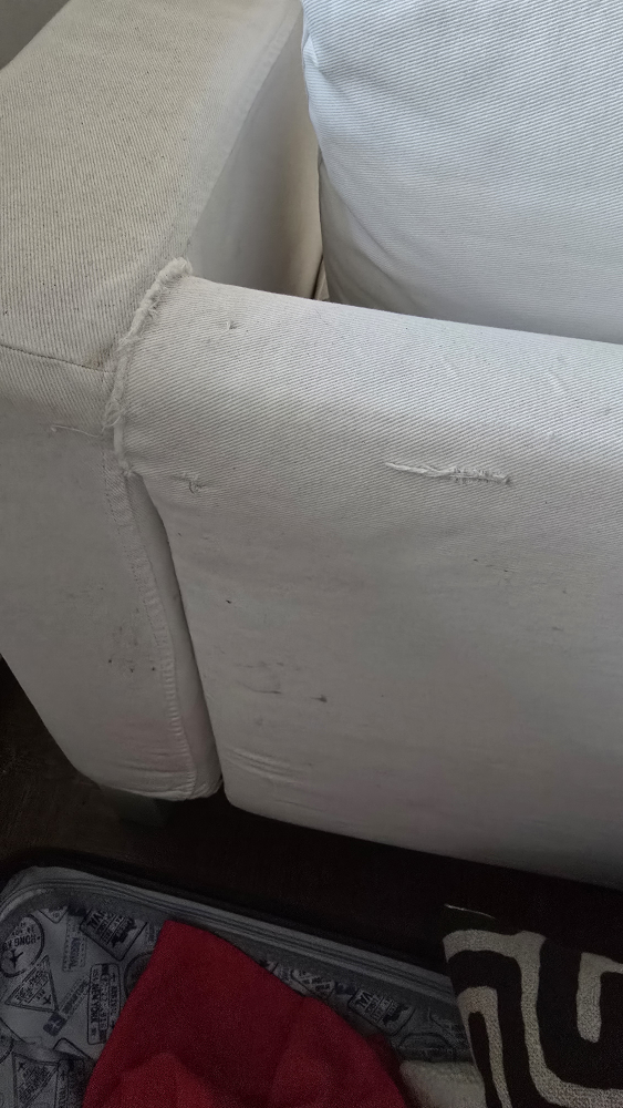 White Sofa - Some Wear - photo 2