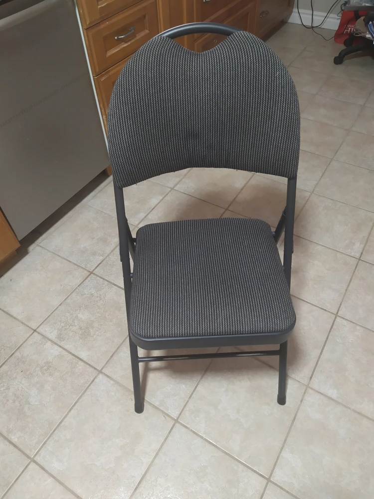 Folding Chair - Grey Fabric Seat