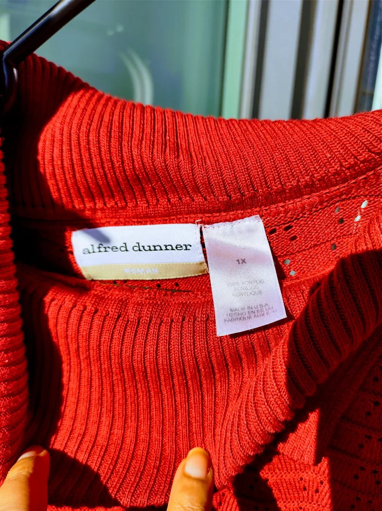 Alfred Dunner Red Knit Sweater - Size 1X image indicator(2)
