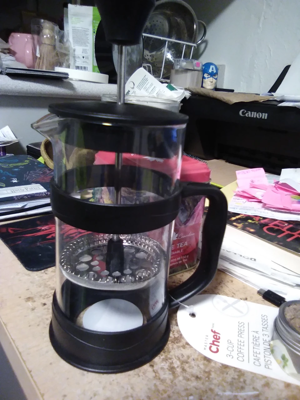Master Chef black 3-Cup Coffee Press