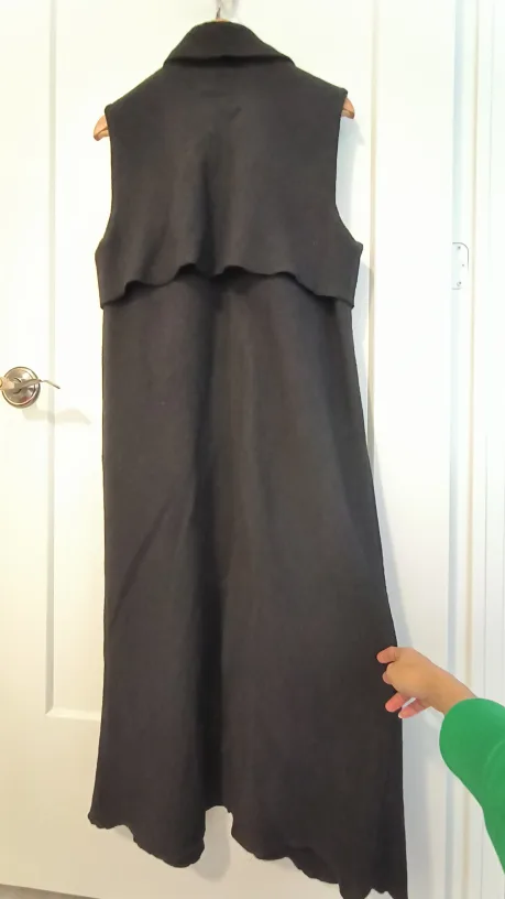 ZARA Sleeveless Black Duster Vest - Size M image indicator(3)