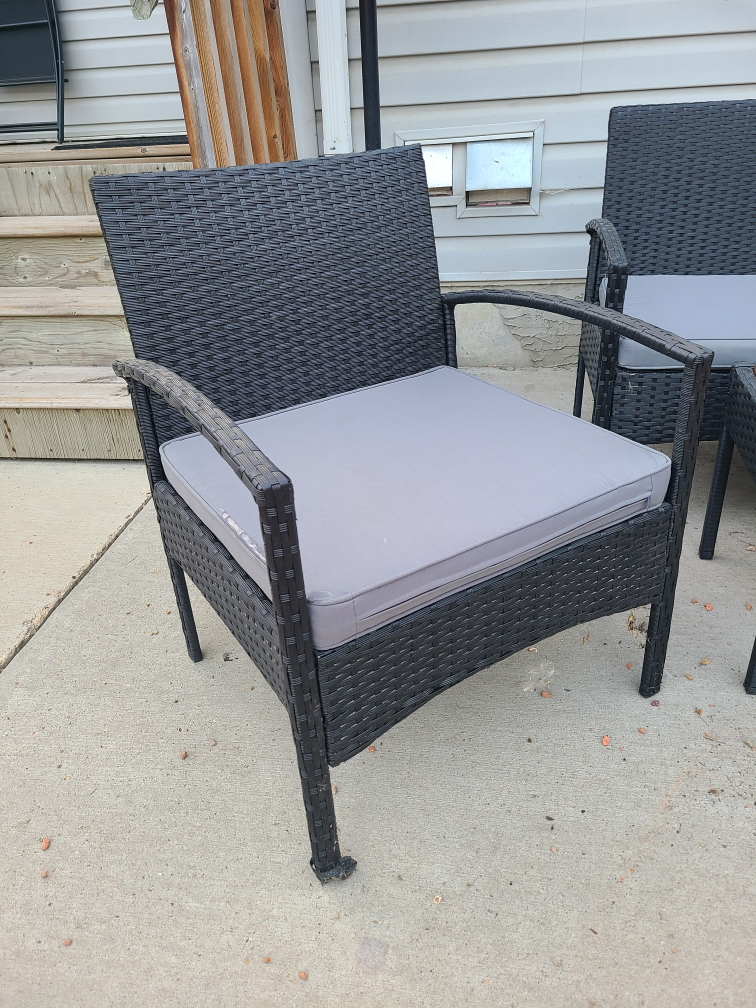 Outdoor Wicker Patio Set - Loveseat, Chairs & Table - photo 4