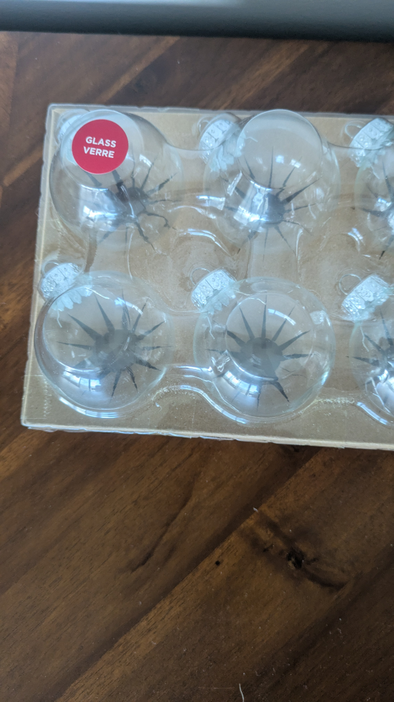 10 Handmade Clear Glass Ornaments - photo 2