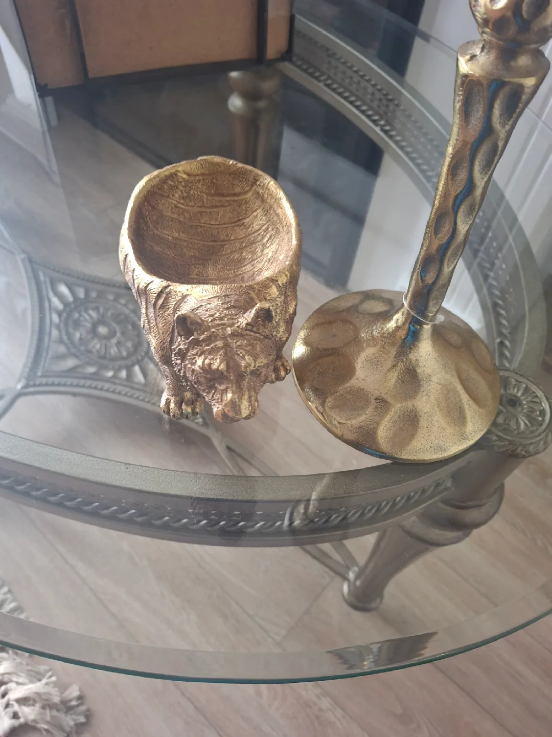 Gold Decorative Candle Holder & Tiger Bowl thumbnail