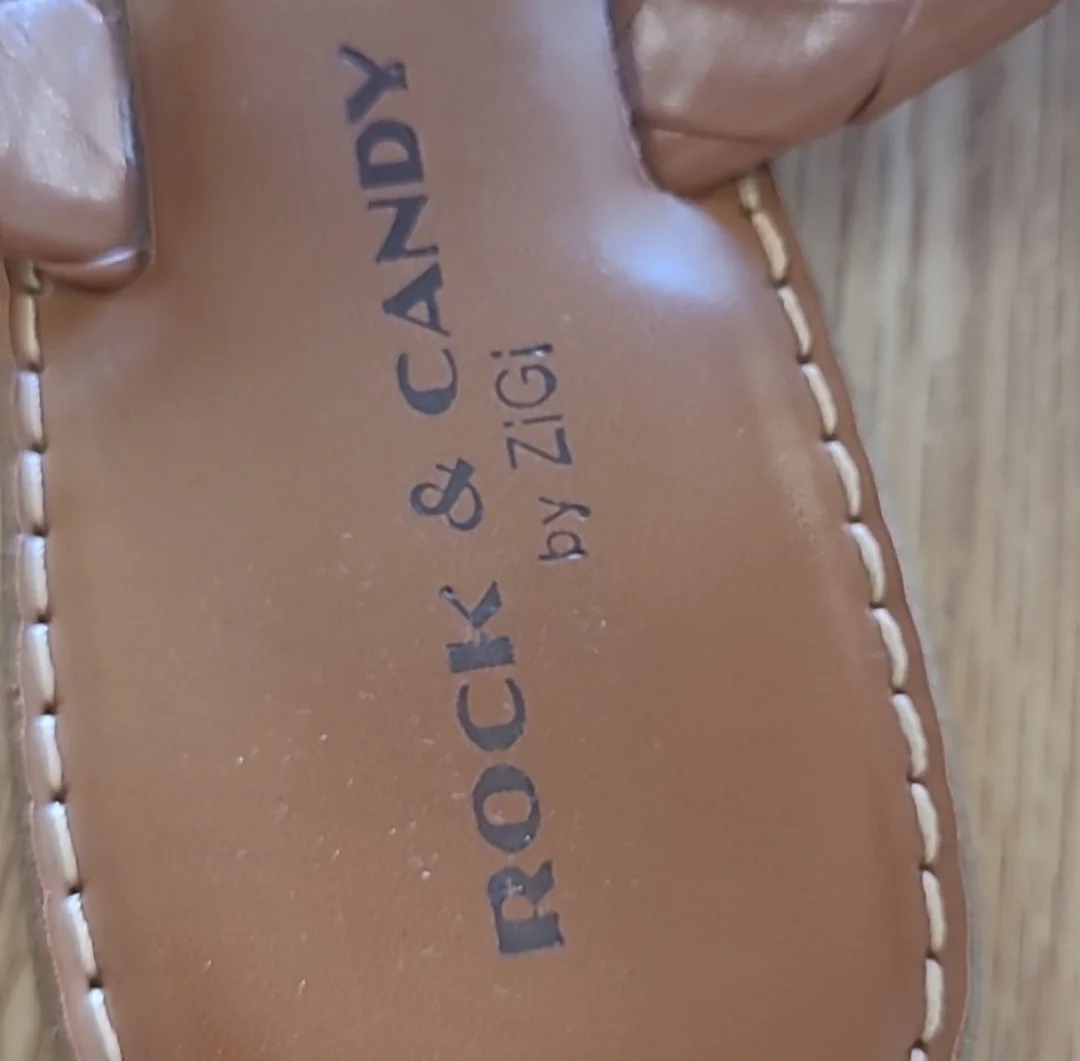 Rock & Candy Brown Woven Sandals - Size 8 image indicator(2)