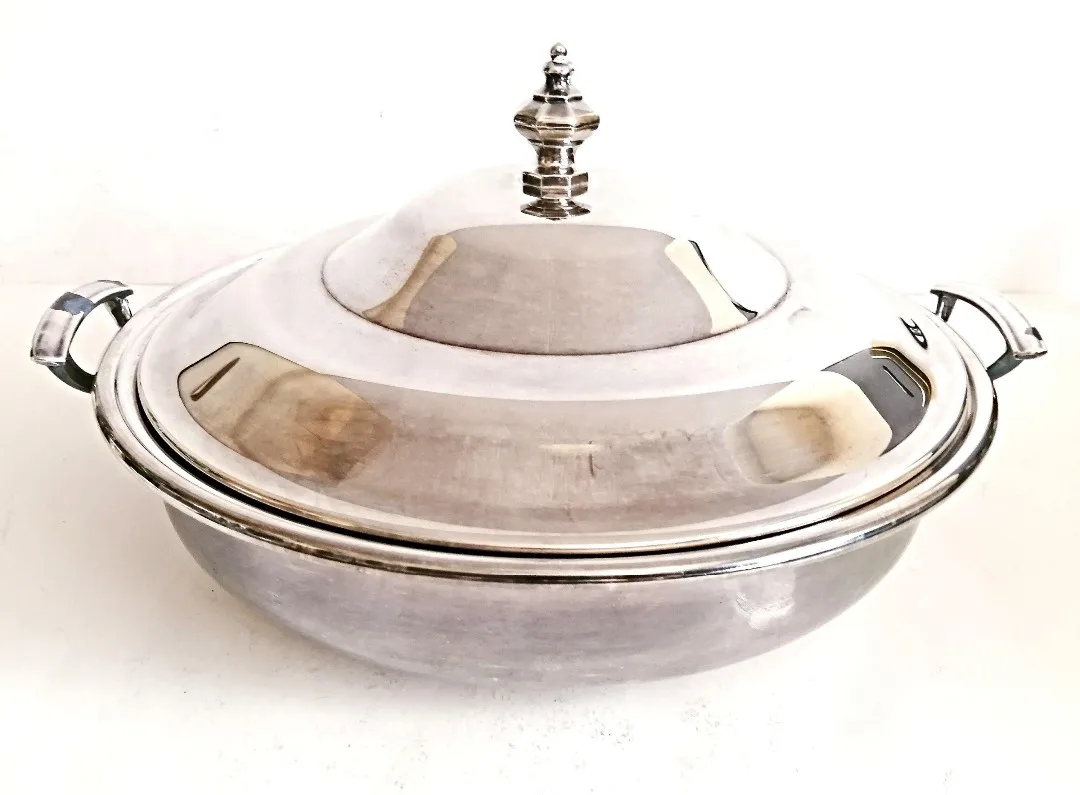 Silver Plated Serving Dish ~ Marlboro Plate image indicator(3)