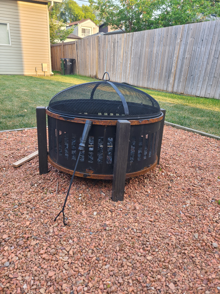 Outdoor Fire Pit with Cover - photo 2