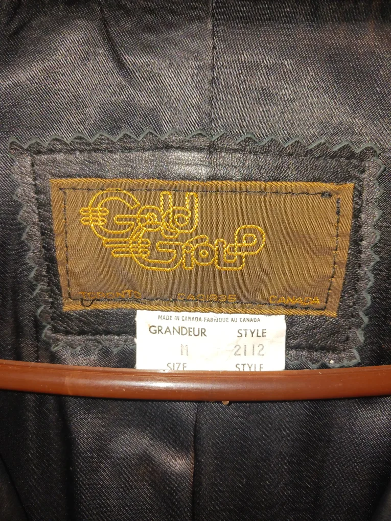 Goldi Ladies Leather Coat - Size M thumbnail