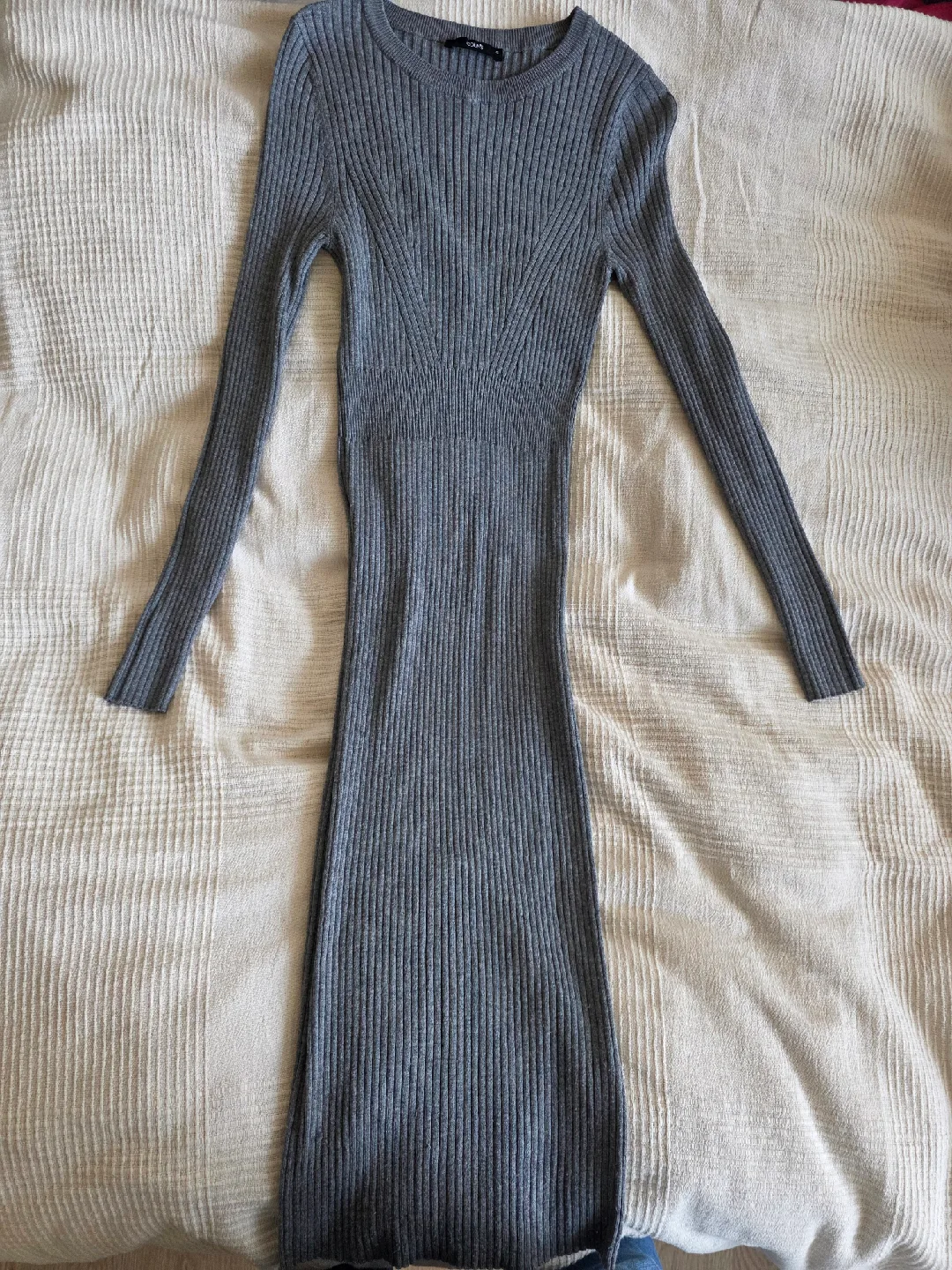 Colin's Grey Ribbed Knit Dress - Size Small thumbnail