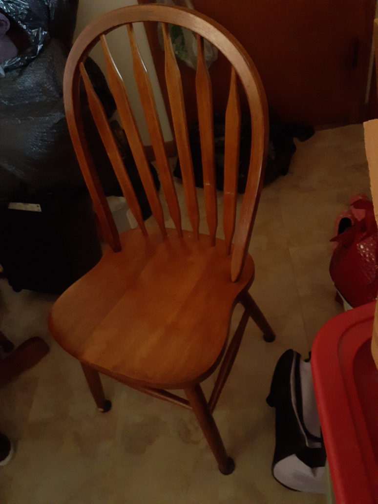 Oak Dining Table with Leaf and 4 Windsor chairs. - photo 2