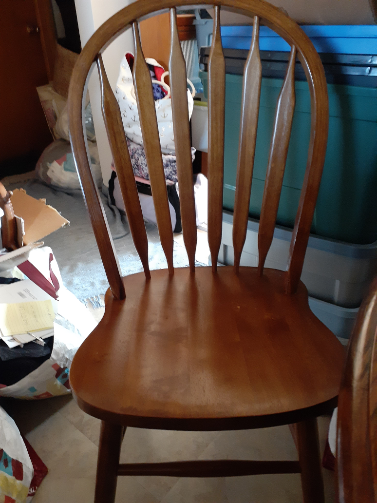 Oak Dining Table with Leaf and 4 Windsor chairs. - photo 3