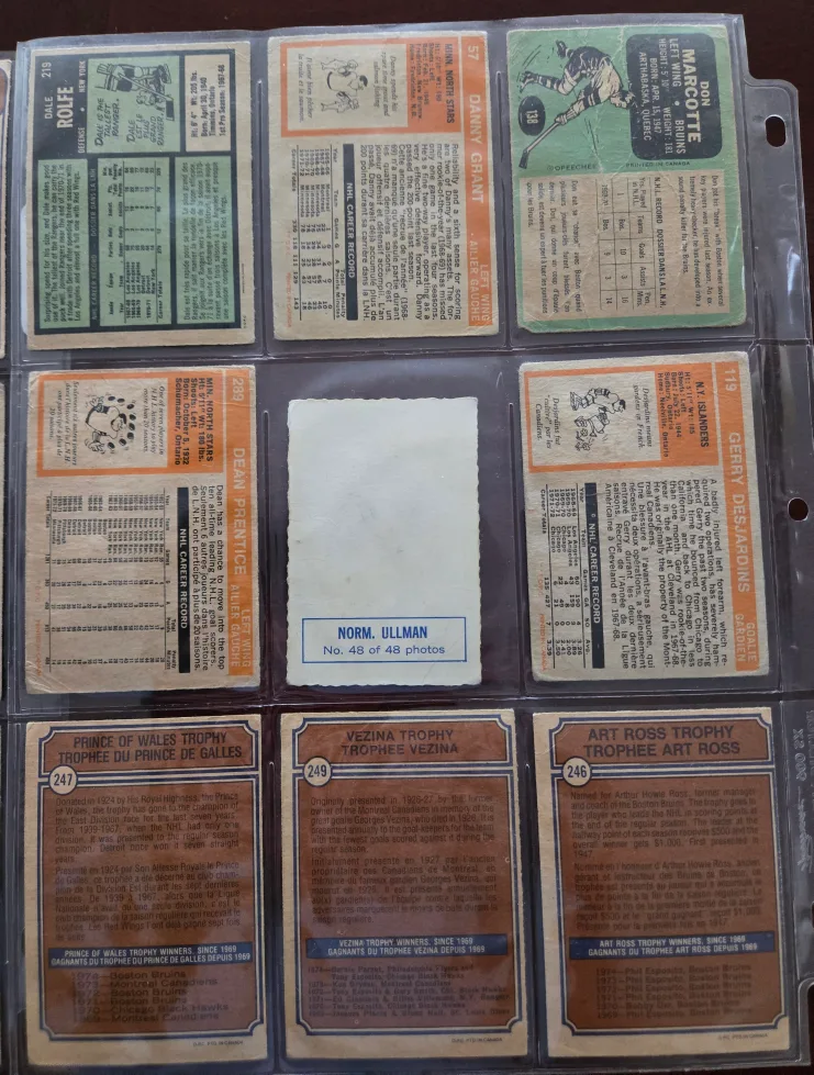 Vintage Hockey Trading Cards - N. Ullman Decal Edge image indicator(5)