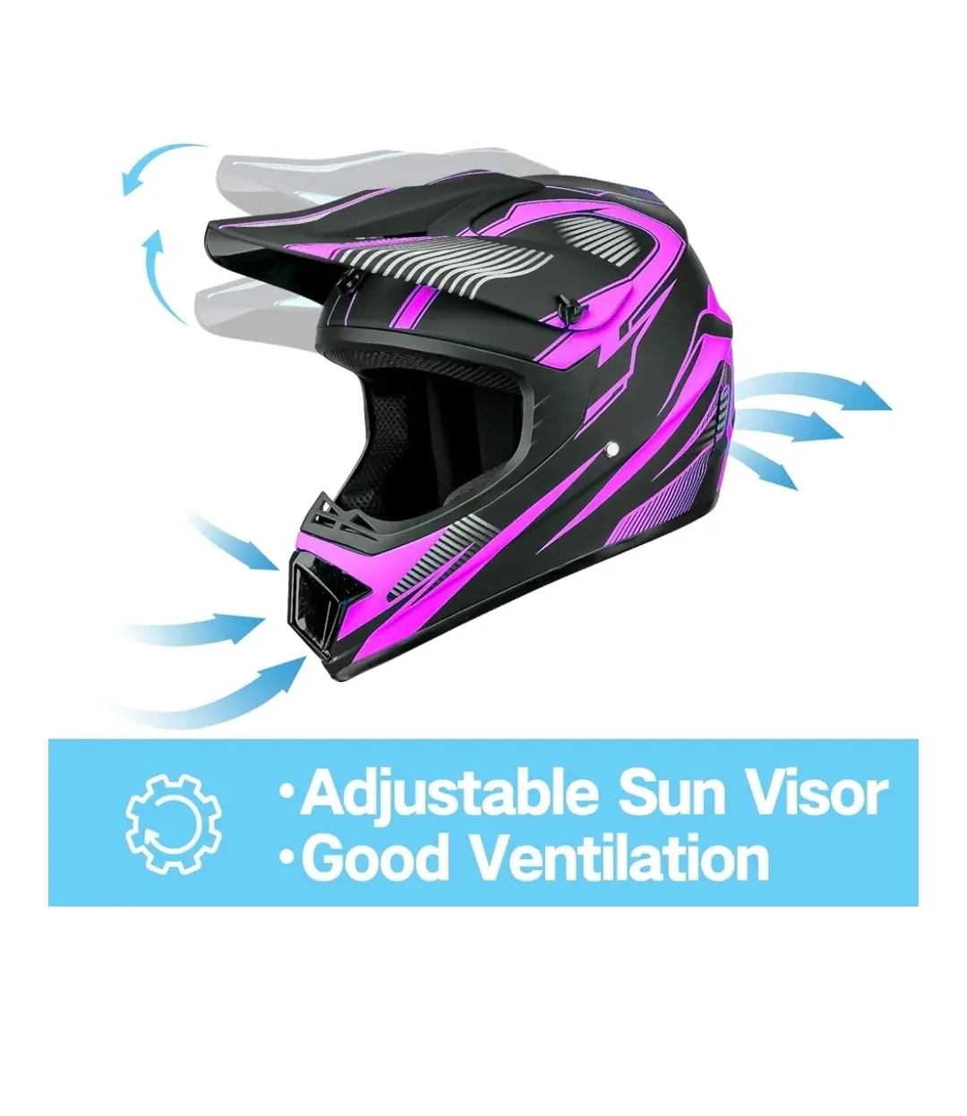 Brand New Childen, Youth Full face Helmets DOT image indicator(2)