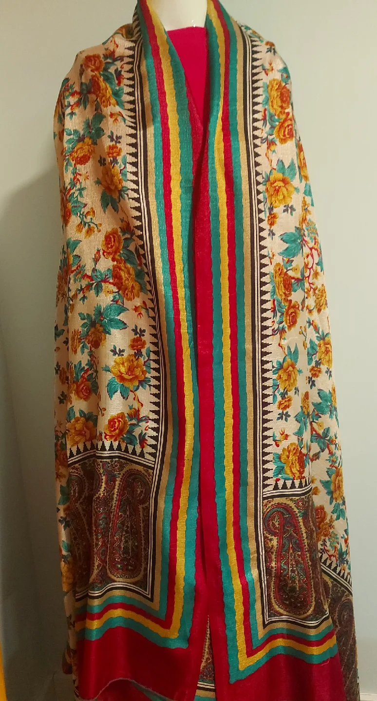 Floral Paisley Pattern Scarf image indicator(3)