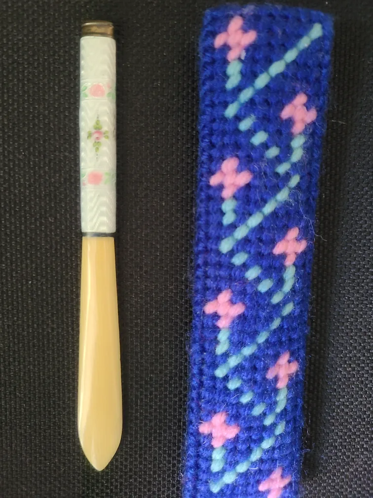 Vintage Cigarret Holder and Letter Opener with Floral Design thumbnail