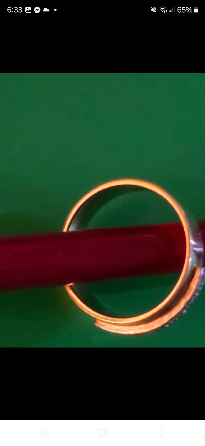 Gold Ring with diamonds-14 k image indicator(2)