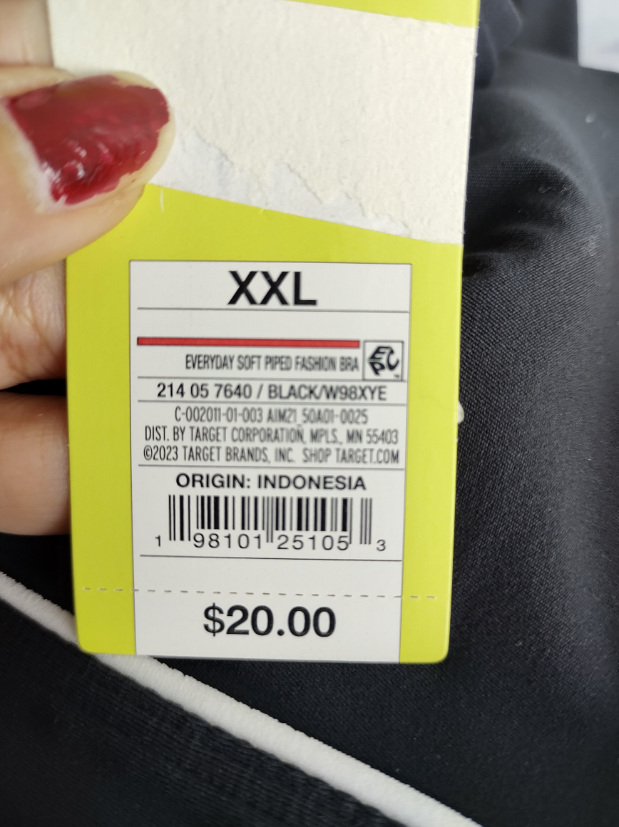All in Motion XXL Black Sports Bra - New - photo 5