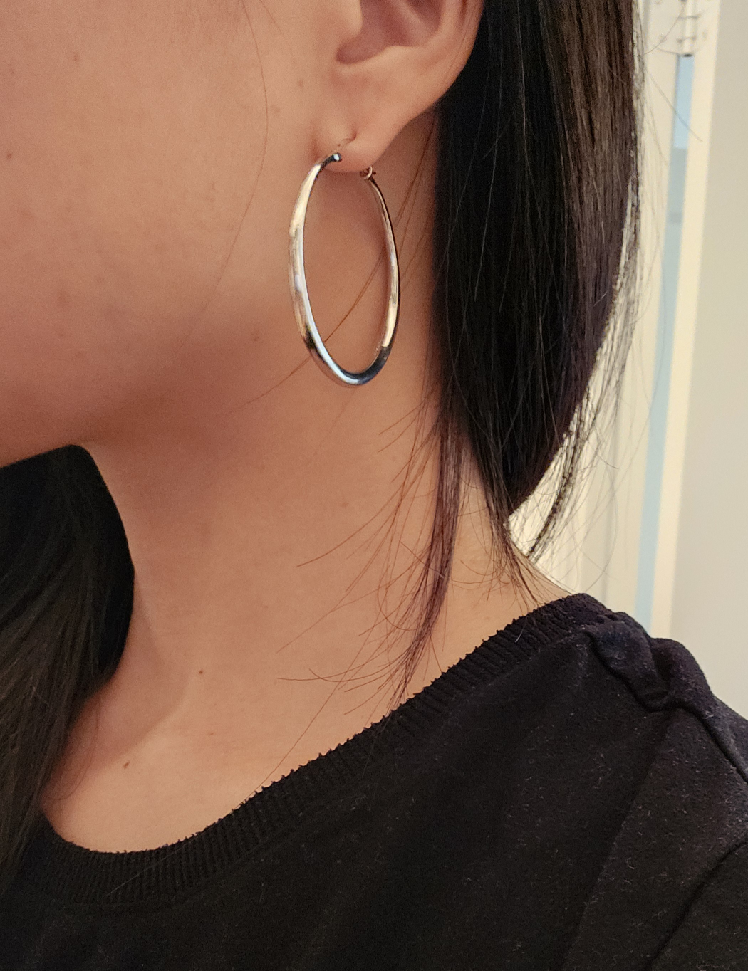 Silver Hoop Earrings - photo 2