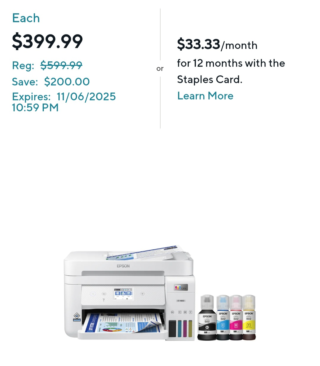 Epson ET-4800 EcoTank Printer🥕