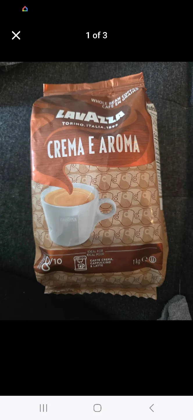 Lavazza Crema e Aroma Whole Bean Coffee 1kg thumbnail