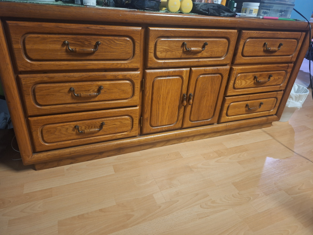 Wood Dresser with Drawers