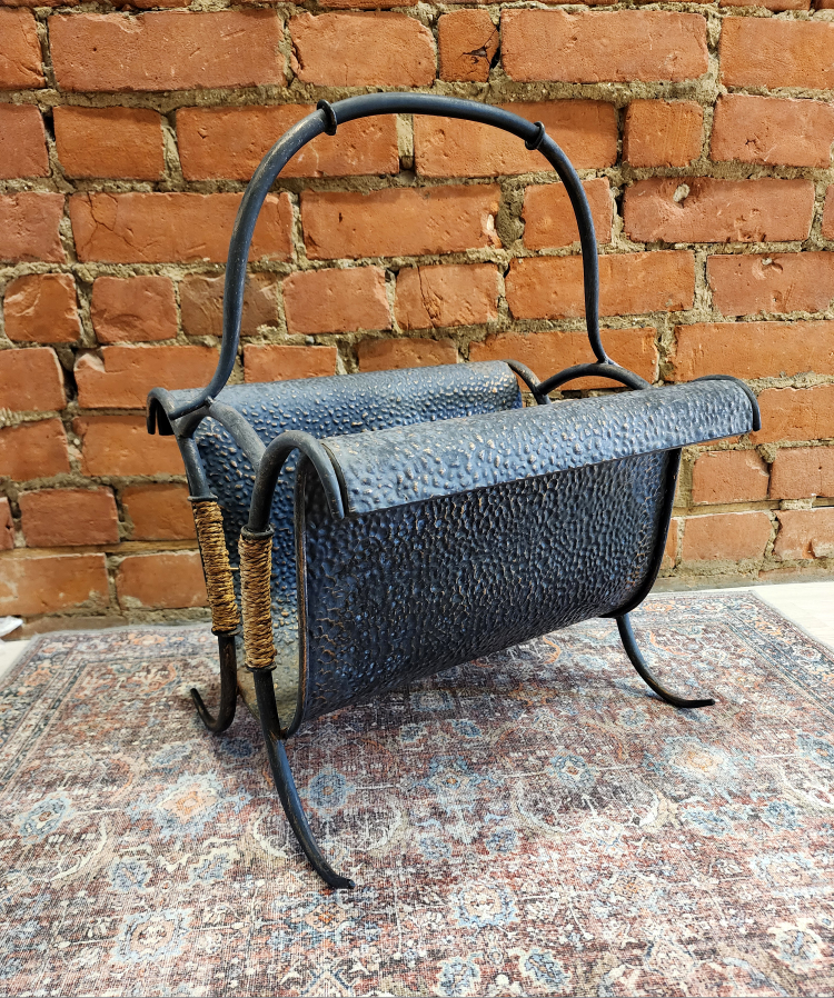 Vintage Metal Rustic Magazine Rack / Holder - photo 4