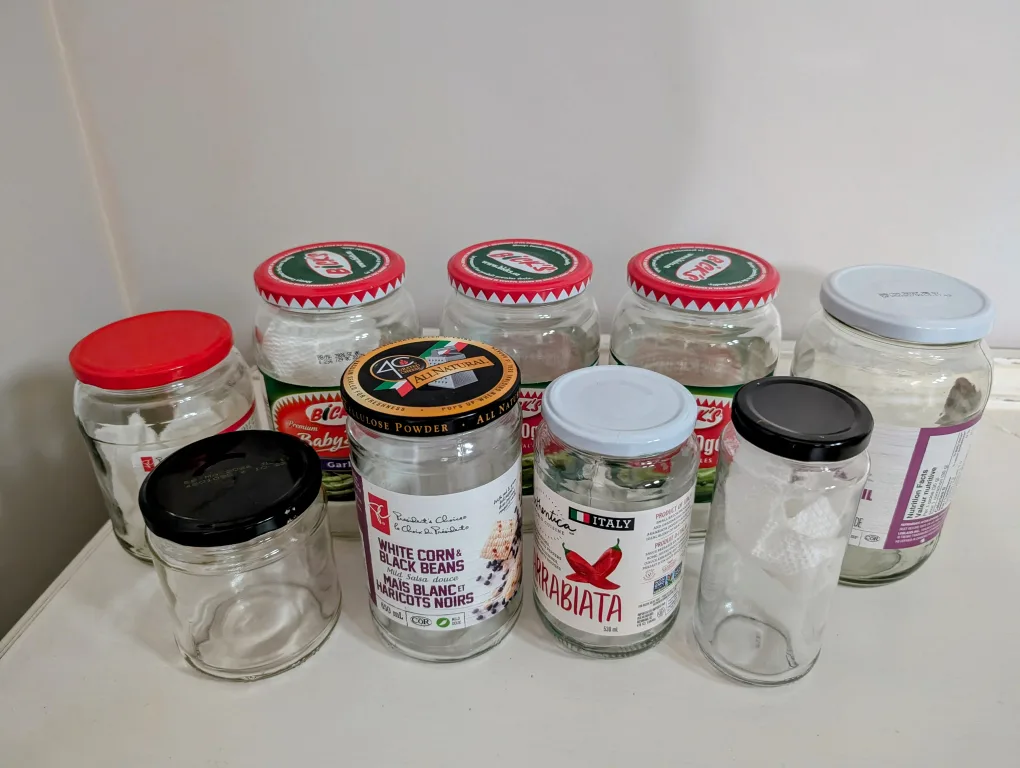 Mixed Empty Glass Jars - Assorted Sizes thumbnail