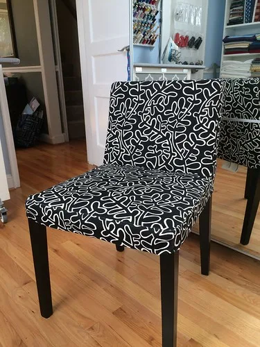 Black & White Patterned Dining Chair image indicator(2)